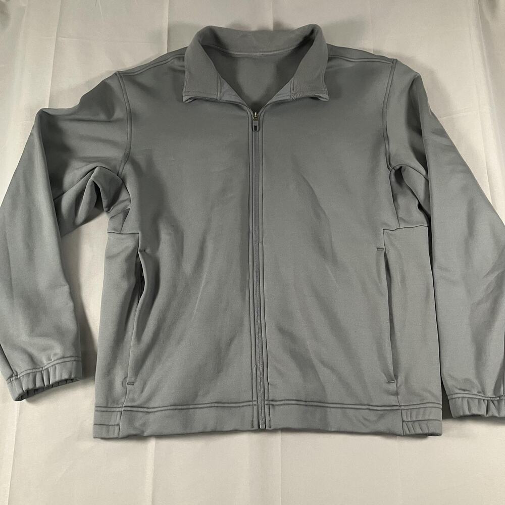 Lululemon‎ Jacket Mens Extra Large Gray Full Zip Fleece Lined Pockets Athletic